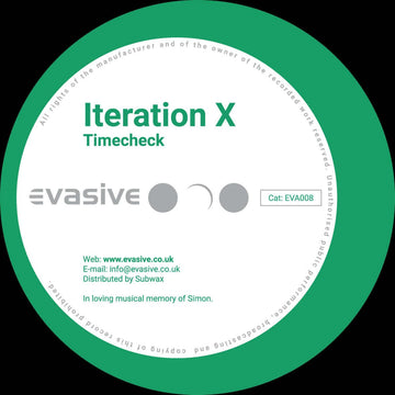 Iteration X - Timecheck / Liquid Logic Vinyl Vinly Record