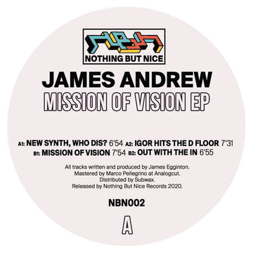 James Andrew - Mission of Vision EP Vinyl Vinly Record