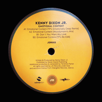Kenny Dixon Jr. ‎- Emotional Content (Vinyl) - Kenny Dixon Jr. ‎- Emotional Content - This version was never officially released and available, only some promotional copies were handed out to selected DJ'S and press. B2 track 
