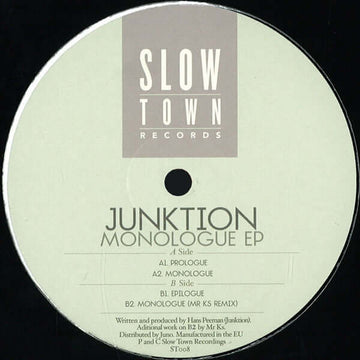 Junktion - Monologue EP Vinyl Vinly Record