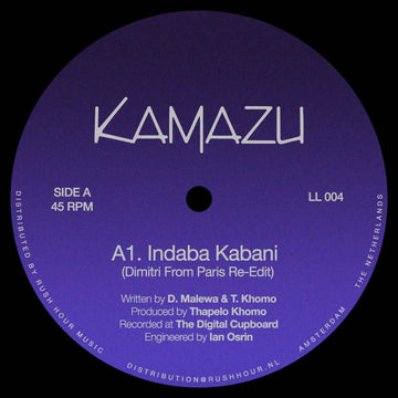 Kamazu - Indaba Kabani (Dimitri From Paris Edit) Vinyl Vinly Record