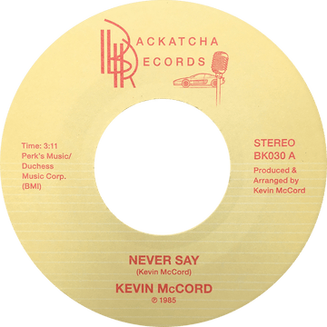 Kevin McCord - Never Say / When The Night Comes [Warehouse Find] Vinyl Vinly Record