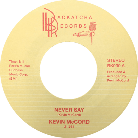 Kevin McCord - Never Say / When The Night Comes [Warehouse Find] Vinyl - Vinyl Record