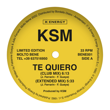 KSM - Te Quiero / I Love You Vinyl Vinly Record