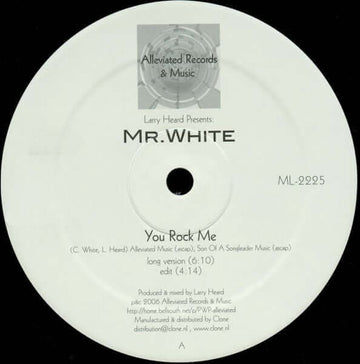 Larry Heard presents Mr White - The Sun Cant Compare Vinyl Vinly Record