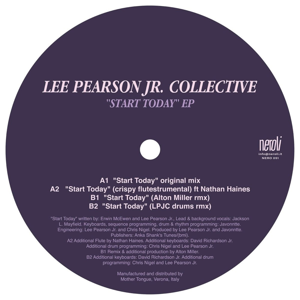 Lee Pearson Jr. Collective - Start Today EP Vinyl