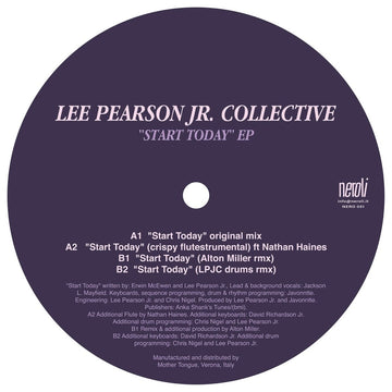 Lee Pearson Jr. Collective - Start Today EP Vinyl Vinly Record