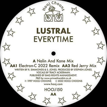 Lustral - Everytime - Artists Lustral Genre Breakbeat, House Release Date 2 Aug 2022 Cat No. HOOJ150 Format 12