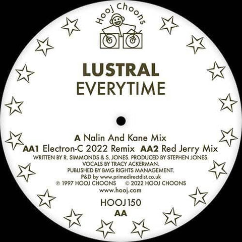 Lustral - Everytime - Artists Lustral Genre Breakbeat, House Release Date 2 Aug 2022 Cat No. HOOJ150 Format 12" Vinyl - Hooj - Vinyl Record