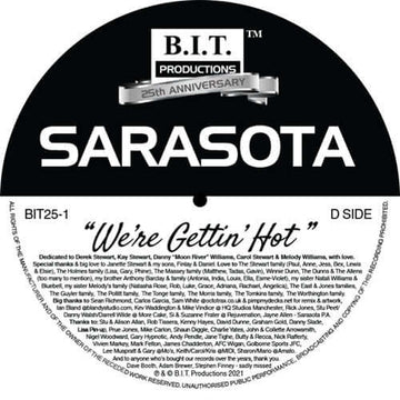 Sarasota - We're Gettin Hot - Part 2 - Artists Sarasota Genre House, Reissue Release Date 26 May 2023 Cat No. BIT251.2 Format 12