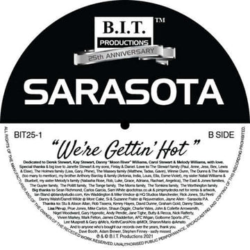 Sarasota - We're Gettin Hot - Artists Sarasota Genre House, Banger Release Date 26 May 2023 Cat No. BIT251.1 Format 12