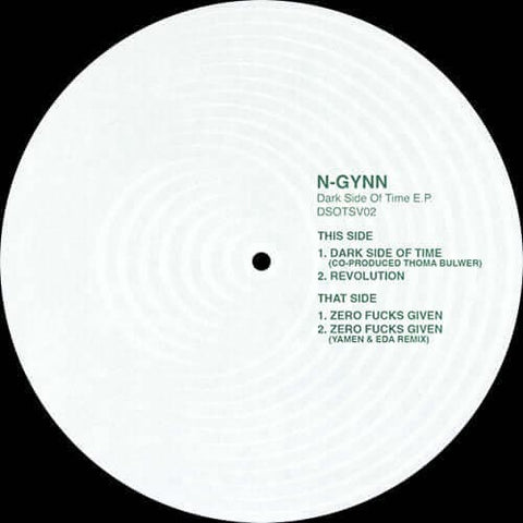 N-Gynn - Dark Side Of Time - Artists N-Gynn Genre Tech House Release Date 14 Apr 2023 Cat No. DSOTSV02 Format 12" Vinyl - Vinyl Record