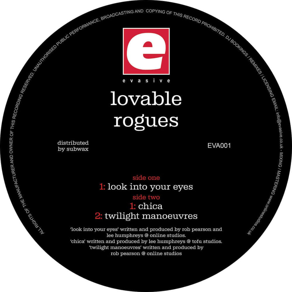 Lovable Rogues - 'Look Into You Eyes / Chica / Twilight Manouvres' Vinyl Vinyl