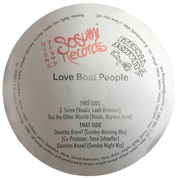 Love Boat People - 3 Some Vinyl Vinly Record