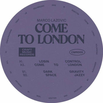 Marco Lazovic - Come To London Vinyl Vinly Record
