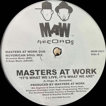 Masters At Work - It's What We Live, It's What We Are Vinyl Vinly Record
