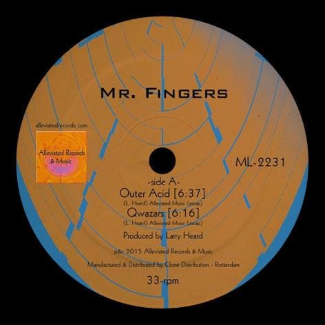 Mr. Fingers - Outer Acid - Artists Mr. Fingers Genre Deep House Release Date Cat No. ML-2231 Format 12" Vinyl - Alleviated Records - Alleviated Records - Alleviated Records - Alleviated Records - Vinyl Record