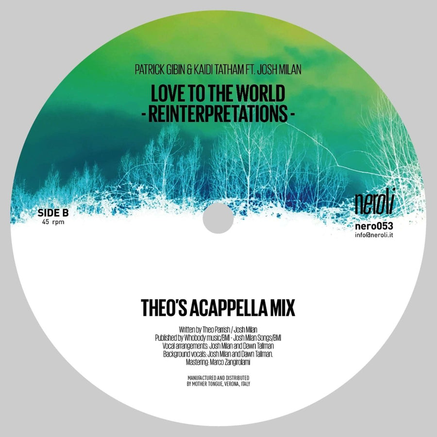 Patrick Gibin & Kaidi Tatham - 'Love To The World' Vinyl