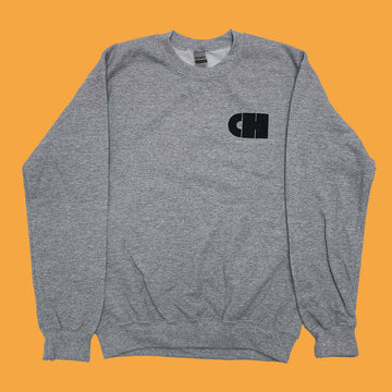 'Pushing The Music We Love' Grey Sweatshirt (Ltd. 12 Print) Vinyl Vinly Record