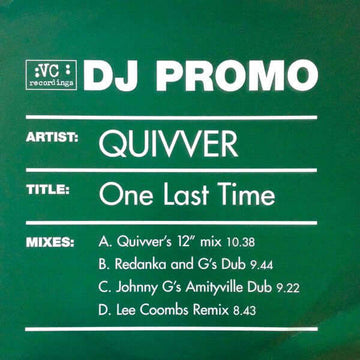 Quivver - One Last Time Vinyl Vinly Record