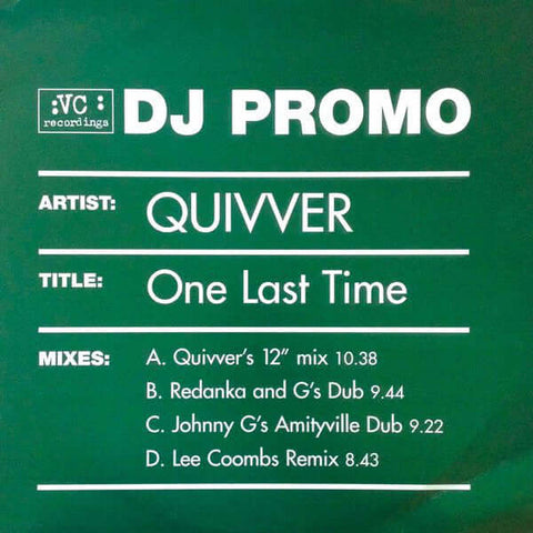 Quivver - One Last Time Vinyl - Vinyl Record