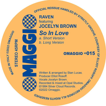 Raven feat. Jocelyn Brown - 'So In Love' Vinyl Vinyl Vinly Record