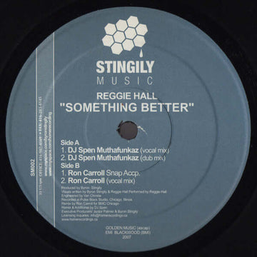 Reggie Hall - Something Better Vinyl Vinly Record