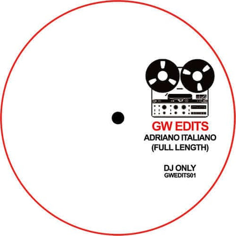 GW Edits - Adriano Italiano - Artists GW Edits Genre Disco House Release Date 1 Jan 2020 Cat No. GWEDITS01 Format 12" Vinyl - GW Edits - GW Edits - GW Edits - GW Edits - Vinyl Record