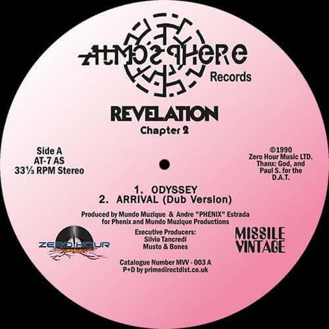 Revelation - Chapter 2 - Artists Revelation Genre Breakbeat, House, Reissue Release Date 5 May 2023 Cat No. MVV003 Format 12" Vinyl - Atmosphere - Atmosphere - Atmosphere - Atmosphere - Vinyl Record