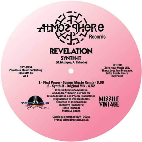 Revelation - First Power - Artists Revelation Genre House, Reissue Release Date 4 Nov 2022 Cat No. MVV002 Format 12" Vinyl - Atmosphere - Atmosphere - Atmosphere - Atmosphere - Vinyl Record