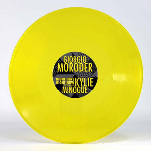 Giorgio Moroder ft. Kylie Minogue - Right Here Right Now - Artists Giorgio Moroder Genre Deep House Release Date 1 Jan 2020 Cat No. GFYWAX003 Format 12" Yellow Vinyl - Vinyl Record