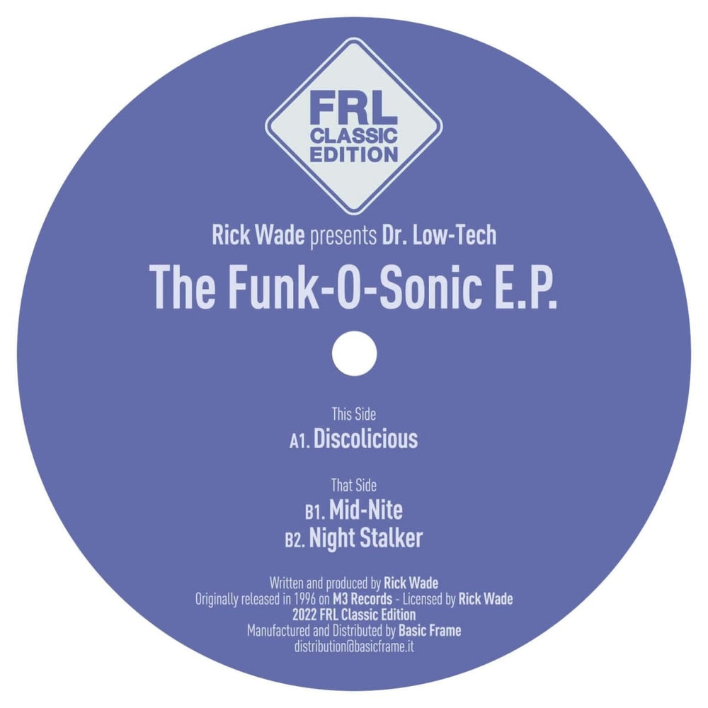 Rick Wade Presents Dr. Low - Tech - The Funk - O - Sonic Vinyl