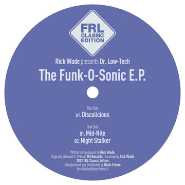Rick Wade Presents Dr. Low - Tech - The Funk - O - Sonic Vinyl Vinly Record