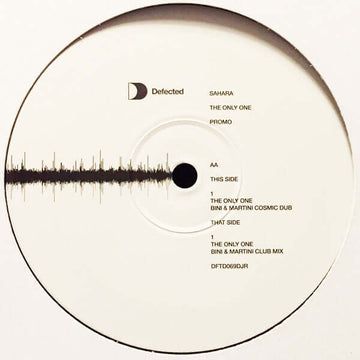 Sahara - The Only One (Bini & Martini Mixes) Vinyl Vinly Record