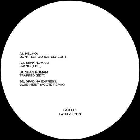 Sean Roman & more - 'Lately Edits' Vinyl Vinyl - Vinyl Record
