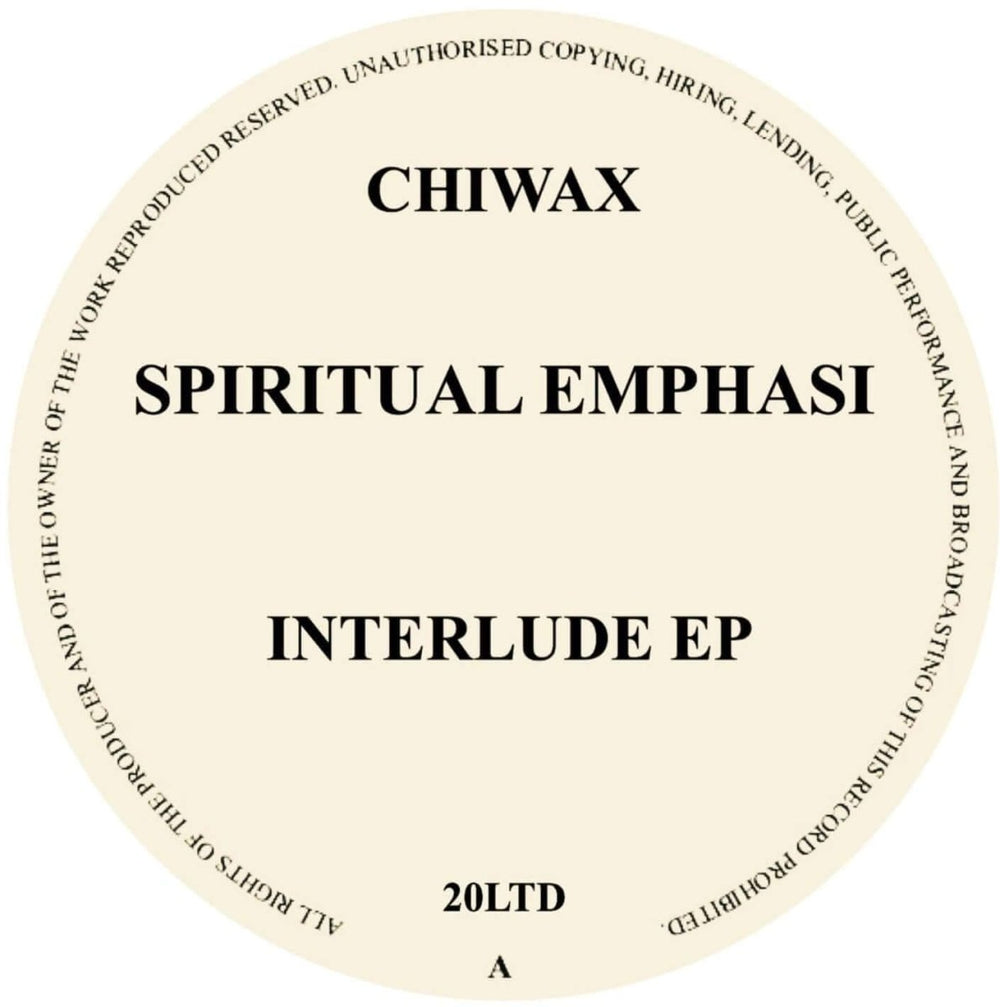 Spiritual Emphasi - Interlude EP CHIWAX020LTD Vinyl