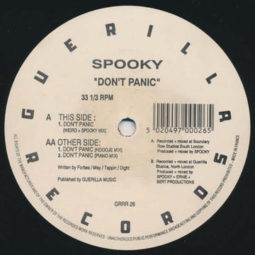 Spooky - Don't Panic Vinyl Vinly Record