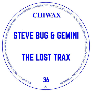 Steve Bug & Gemini - The Lost Trax Vinyl Vinly Record