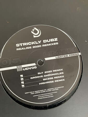 Strickly Dubz - Realise (2020 Remixes) Vinyl Vinly Record