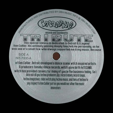 Terrence Parker ‎ - Tribute Vinyl Vinly Record