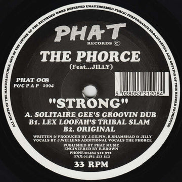 The Phorce Feat. Jilly - Strong Vinyl Vinly Record