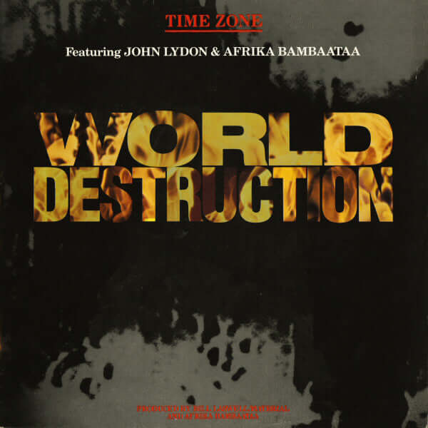 Time Zone Featuring John Lydon & Afrika Bambaataa - World Destruction Vinyl