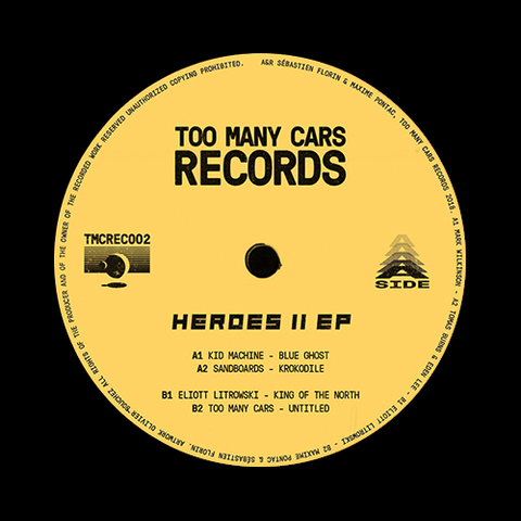 Various - Heroes II - French label is back with some fresh house, breakbeat, italo, electro and acid stuff. As always, perfect for club use! - Too Many Cars Records... - Too Many Cars Records - Too Many Cars Records - Too Many Cars Records - Too Many Cars - Vinyl Record