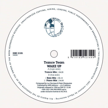 Trance Team - Wake Up Vinyl Vinly Record
