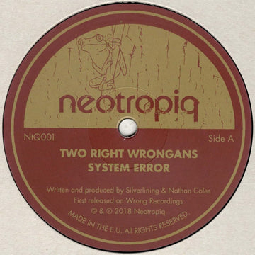 Two Right Wrongans - System Error Vinyl Vinly Record