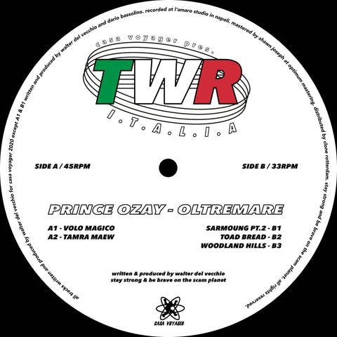 Prince Ozay - Oltremare (Vinyl) - Prince Ozay - Oltremare (Vinyl) - Casa voyager lands in Napoli for the next chapter of the twr series. Prince Ozay unveils his "method" for surviving on the scam planet...machine language and microprocessor funk on this 5 - Vinyl Record