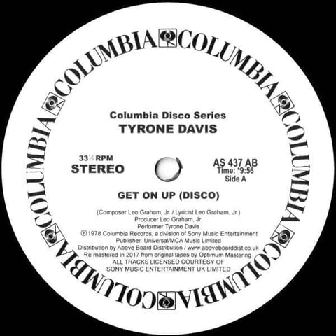 Tyrone Davis - Get On Up (Disco) / In The Mood Vinyl - Vinyl Record