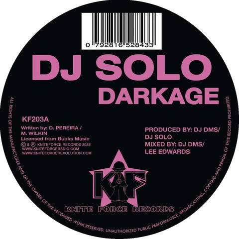 DJ Solo - Darkage / Axis - Artists DJ Solo Genre Jungle, Hardcore Release Date 10 Mar 2023 Cat No. KF203 Format 10" Vinyl - Vinyl Record