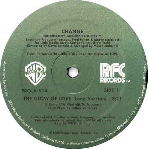 Change / Luther Vandross - The Glow of Love - Artists Change / Luther Vandross Genre Disco, Reissue Release Date 14 Apr 2023 Cat No. PROA914 Format 12" Vinyl - Warner Brothers - Warner Brothers - Warner Brothers - Warner Brothers - Vinyl Record