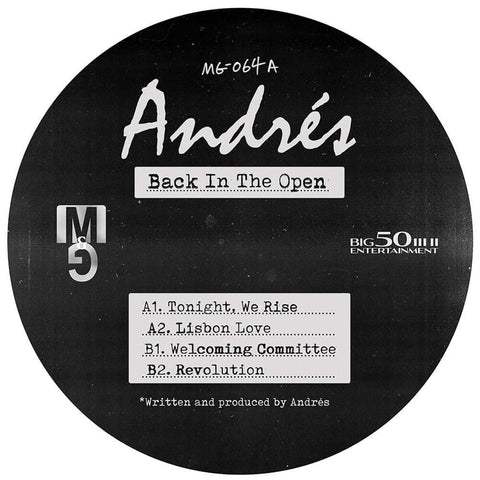 Andrés - Back In The Open - Artists Andres Genre Deep House Release Date 15 December 2021 Cat No. MG-064 Format 12" Vinyl - Moods & Grooves - Vinyl Record